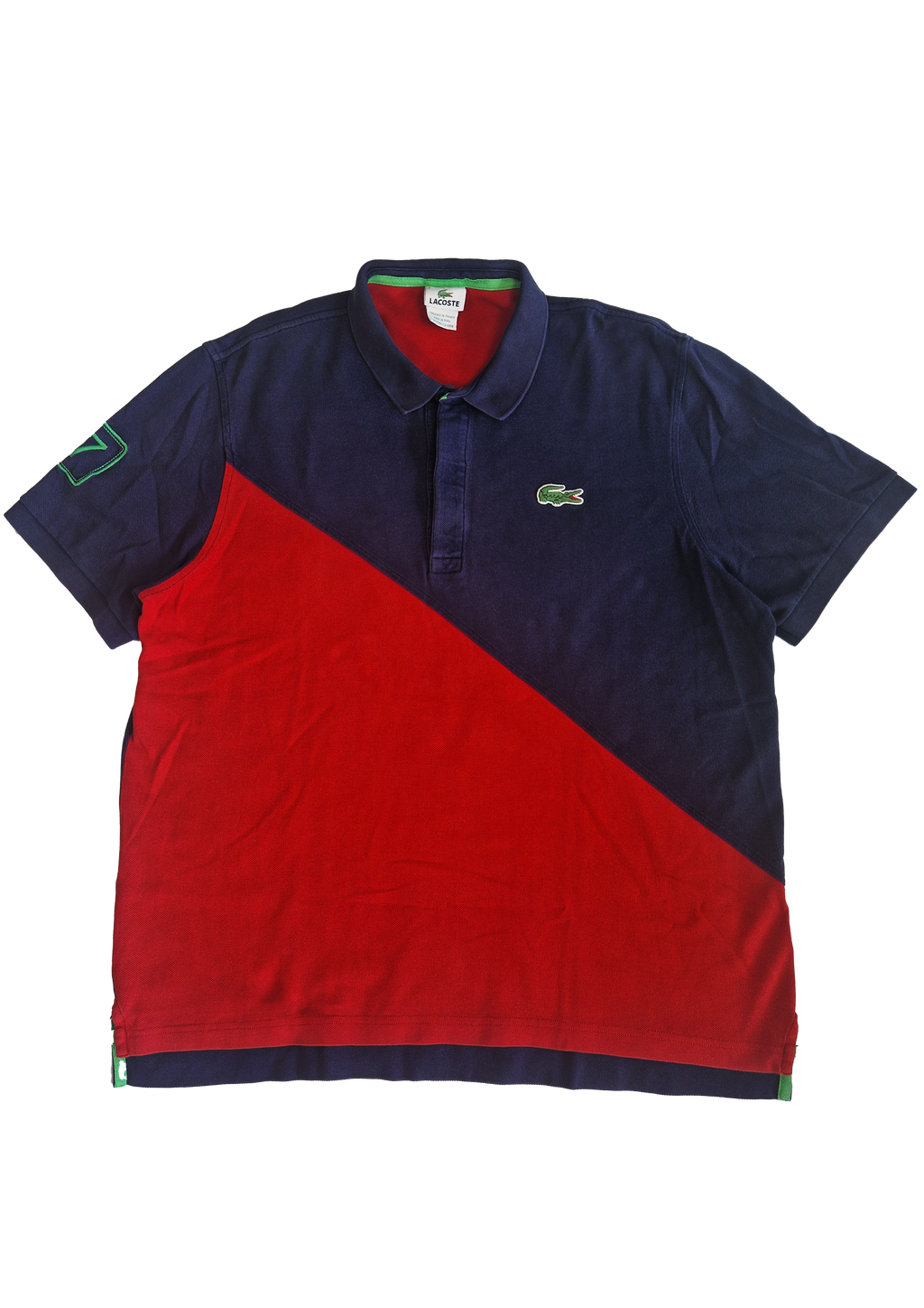 POLO LACOSTE 7/2XL BLEU ROUGE