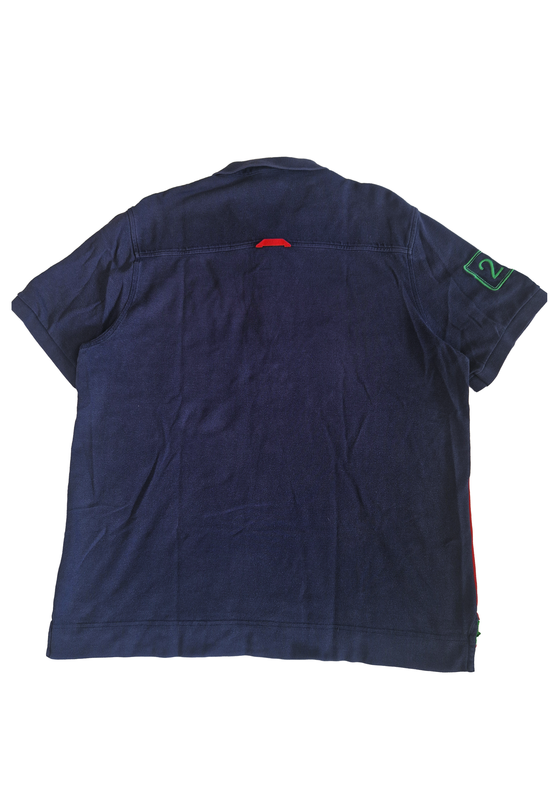 POLO LACOSTE 7/2XL BLEU ROUGE